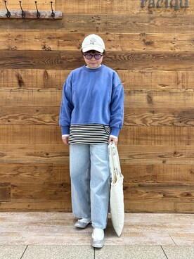 「PUAL CE CIN（ピュアルセシン）のアイテム（帽子）」を使った、おおちゃん♡さん（レディース・156cm）の春コーディネート