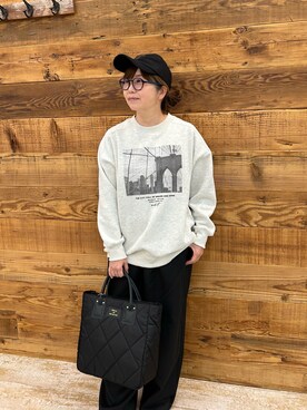 「PUAL CE CIN（ピュアルセシン）のアイテム（帽子）」を使った、おおちゃん♡さん（レディース・156cm）の秋コーディネート