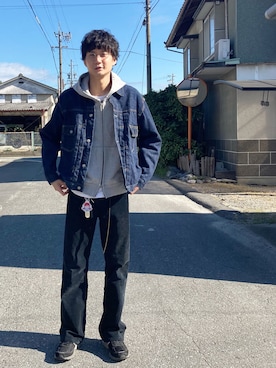 「アイテム（パーカー）」を使った、こめさん（メンズ・181cm）の秋コーディネート