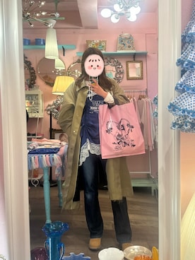 「Candy Stripper（キャンディストリッパー）のアイテム（トップス）」を使った、kaさん（レディース・167cm）の春コーディネート