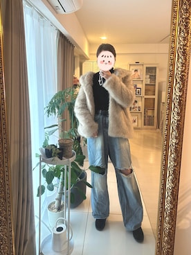 「SINOON（シヌーン）のアイテム」を使った、kaさん（レディース・167cm）の冬コーディネート