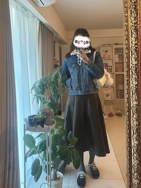 「アイテム（デニムジャケット）」を使った、kaさん（レディース・167cm）の秋コーディネート