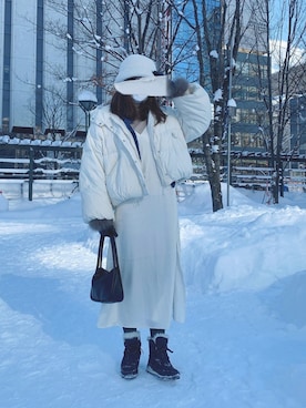 「YEOMIMのアイテム」を使った、kaさん（レディース・167cm）の冬コーディネート