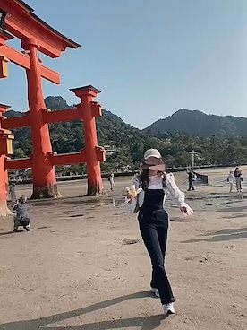 「merry jenny（メリージェニー）のアイテム（帽子）」を使った、kaさん（レディース・167cm）の春コーディネート