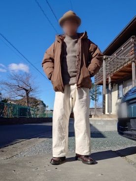 「Big John（ビッグジョン）のアイテム」を使った、カホンさん（メンズ・169cm）の冬コーディネート