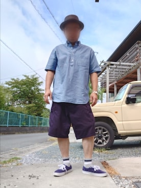 「BEAMS PLUS（ビームスプラス）のアイテム」を使った、カホンさん（メンズ・169cm）の夏コーディネート