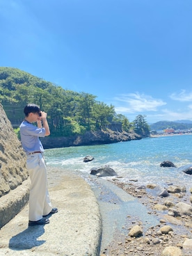 「Eddie Bauer（エディーバウアー）のアイテム（チノパンツ）」を使った、しょまさん（メンズ・171cm）の夏コーディネート