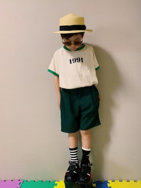 「ZOZOKIDSDAY」｜「アイテム（サンダル）」を使った、HeROさん（キッズ・110cm）の春コーディネート