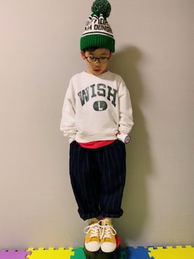 「JIPPON（ジポン）のアイテム」を使った、HeROさん（キッズ・110cm）の冬コーディネート