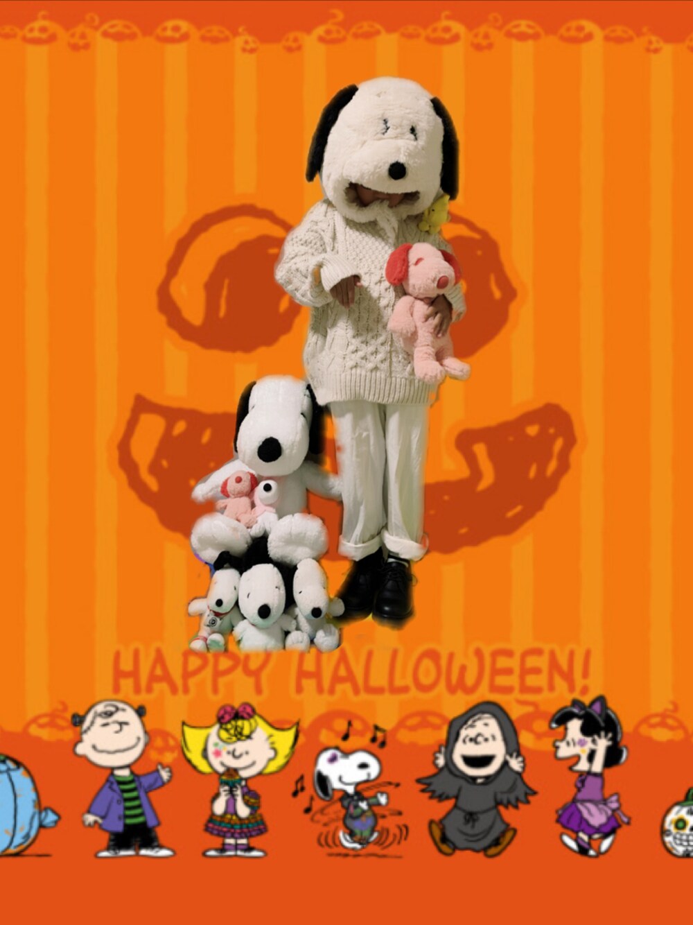 「WEARハロウィン2022、ホワイトコーデ、ワントーンコーデ、白ニット、サロペット、ドレスシューズ、レースアップシューズ、ローファー、秋冬コーデ」｜「antiquaのケーブルニット（ニット/セーター、ベージュ系）」を使った、HeROさん（キッズ・120cm）の秋コーディネートの1枚目の写真