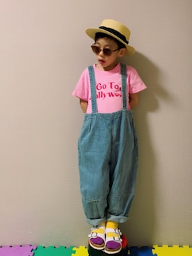 「ヒラキ（ヒラキ）のアイテム（サンダル）」を使った、HeROさん（キッズ・110cm）の春コーディネート