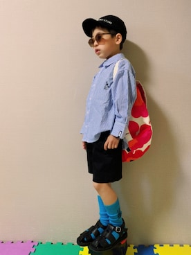 「ZOZOKIDSDAY」｜「アイテム（バッグ）」を使った、HeROさん（キッズ・110cm）の春コーディネート