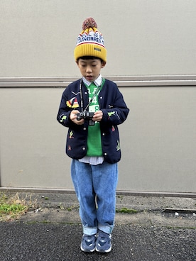 「こども ビームス（コドモビームス）のアイテム」を使った、HeROさん（キッズ・121cm）の冬コーディネート