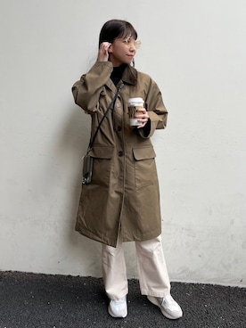 「INGNI（イング）のアイテム（オールインワン・サロペット）」を使った、Rionaさん（レディース・158cm）の冬コーディネート