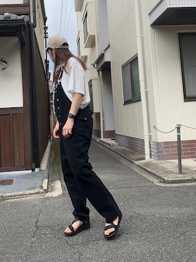 「Guess（ゲス）のアイテム（帽子）」を使った、®️さん（レディース・162cm）の夏コーディネート