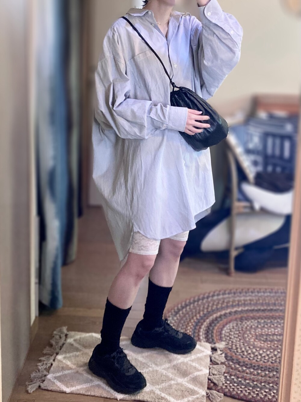 ゆ｜Maison Margielaのシャツワンピースを使ったコーディネート - WEAR