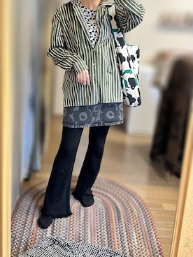 「me+em select（ミームセレクト）のアイテム」を使った、ゆさん（レディース・165cm）の春コーディネート