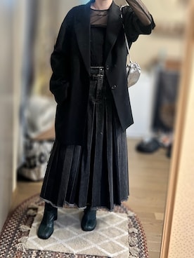 「アイテム（デニムスカート）」を使った、ゆさん（レディース・165cm）の秋コーディネート