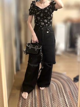 「FETICO（フェティコ）のアイテム」を使った、ゆさん（レディース・165cm）の夏コーディネート