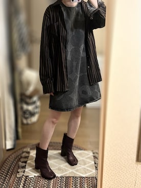 「アイテム（ワンピース）」を使った、ゆさん（レディース・165cm）の秋コーディネート