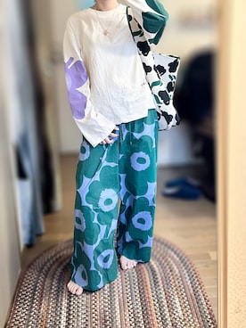「marimekko（マリメッコ）のアイテム」を使った、ゆさん（レディース・165cm）の春コーディネート