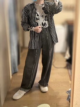 MM6 ウォレットチェーンプリントデニム