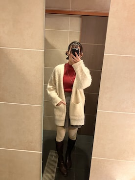 「アイテム（スマホケース/カバー）」を使った、K Y O K Oさん（レディース・157cm）の冬コーディネート