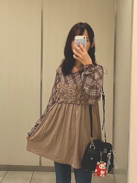 「アイテム（チュニック）」を使った、K Y O K Oさん（レディース・157cm）の秋コーディネート
