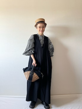 「yuni」｜「アイテム（ワンピース/ドレス）」を使った、2yuka2さん（レディース・162cm）の春コーディネート