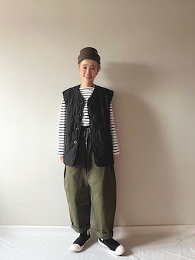 「Le temps riche（ルタンリッシュ）のアイテム（トップス）」を使った、2yuka2さん（レディース・162cm）の冬コーディネート