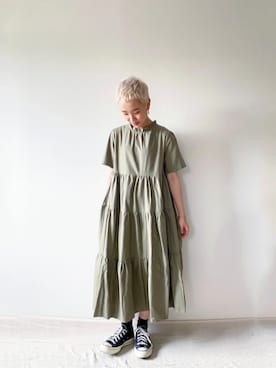 「チャックテイラー」｜「アイテム（ワンピース/ドレス）」を使った、2yuka2さん（レディース・162cm）の夏コーディネート