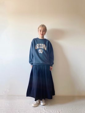 「チャックテイラー」｜「アイテム（スウェット）」を使った、2yuka2さん（レディース・162cm）の秋コーディネート