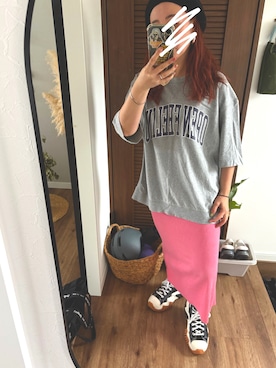 「wee9s（ウィークス）のアイテム」を使った、myさん（レディース・148cm）の夏コーディネート