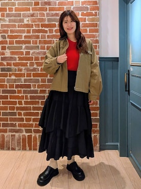 「アイテム（その他アウター）」を使った、あやかさん（レディース・163cm・30代）の秋コーディネート