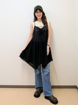 「アイテム（キャミソール）」を使った、あやかさん（レディース・163cm・30代）の夏コーディネート