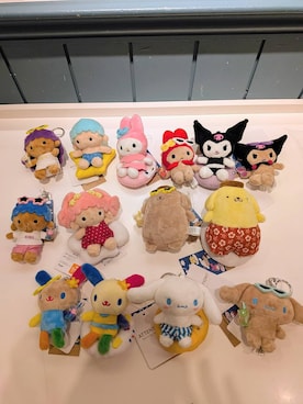「LOWRYS FARM（ローリーズファーム）の【サンリオキャラクターズ】ヌイキーホルダー8 647243/GOODS（キーホルダー、その他）」を使った、あやかさん（レディース・163cm）の春コーディネート