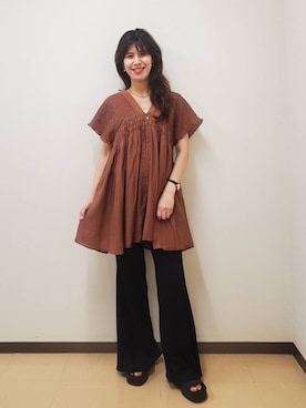 「アイテム（パンツ）」を使った、あやかさん（レディース・163cm・30代）の夏コーディネート