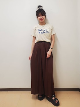 「アイテム（スカート）」を使った、あやかさん（レディース・163cm・30代）の夏コーディネート