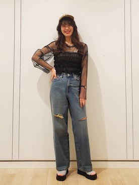 「アイテム（帽子）」を使った、あやかさん（レディース・163cm・30代）の春コーディネート
