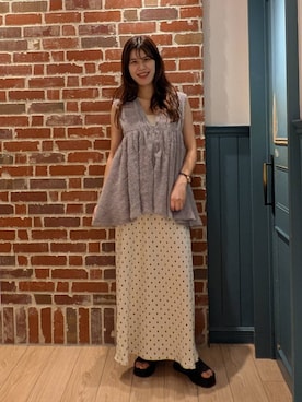 「アイテム（スカート）」を使った、あやかさん（レディース・163cm・30代）の夏コーディネート