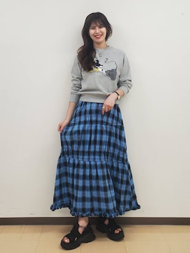 「アイテム（スウェット）」を使った、あやかさん（レディース・163cm・20代）の夏コーディネート