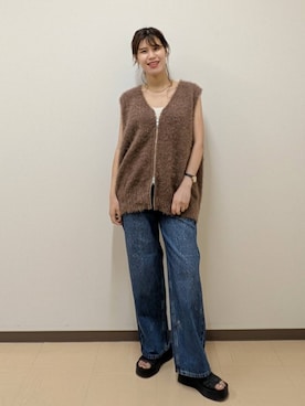 「アイテム（タンクトップ）」を使った、あやかさん（レディース・163cm・30代）の夏コーディネート