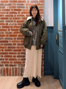 「アイテム（ブーツ）」を使った、あやかさん（レディース・163cm・30代）の冬コーディネート