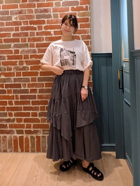 「アイテム（スカート）」を使った、あやかさん（レディース・163cm・30代）の夏コーディネート
