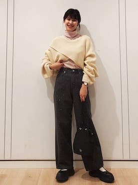 「アイテム（アクセサリー）」を使った、あやかさん（レディース・163cm・30代）の秋コーディネート