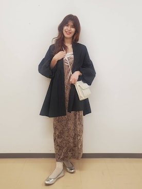 「LOWRYS FARM（ローリーズファーム）のカンドウフィットバレエ　260832（バレエシューズ）」を使った、あやかさん（レディース・163cm）の夏コーディネート