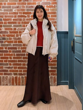 「アイテム（その他アウター）」を使った、あやかさん（レディース・163cm・30代）の秋コーディネート