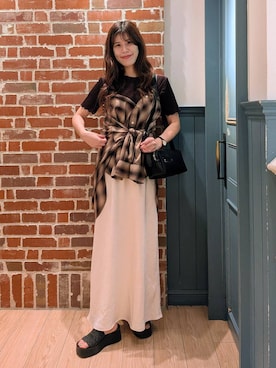 「骨格ウェーブ」｜あやかさん（レディース・163cm・30代）の秋コーディネート