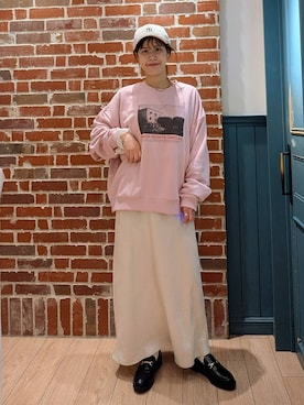 「アイテム（帽子）」を使った、あやかさん（レディース・163cm・30代）の秋コーディネート