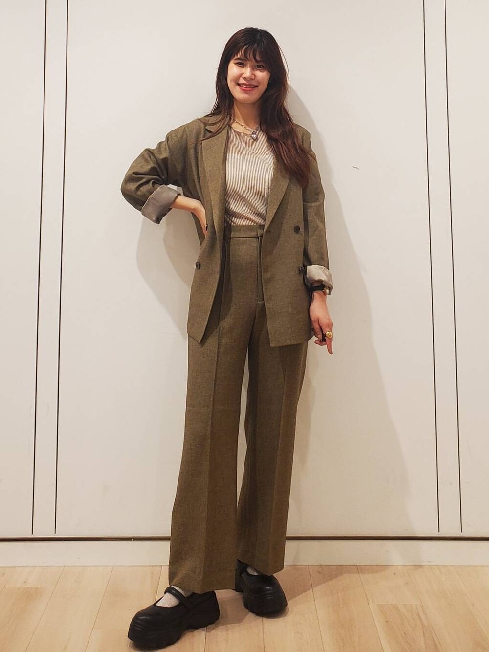 前後着用可能】2WAYシアーラッセルロングスリーブ 191371を使った